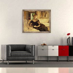 Tablou inramat - Edgar Degas - Madame Théodore Gobillard, 50 x 60 cm - Img 2