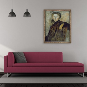 Tablou inramat - Edgar Degas - Studiu pentru un portret al unei doamne, 50 x 60 cm - Img 2
