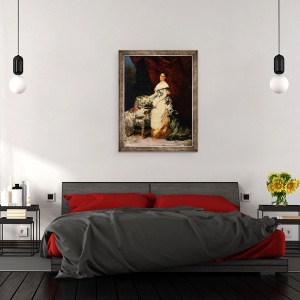Tablou inramat - Edouard Louis Dubufe - Portretul Printesei Brancaccio-Massimo, 60 x 80 cm - Img 3