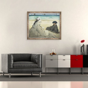 Tablou inramat - Edouard Manet - Pe plaja, 50 x 60 cm - Img 2