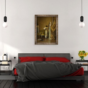 Tablou inramat - Eduardo Zamacois y Zabala - Dragoste platonica, 70 x 90 cm - Img 3