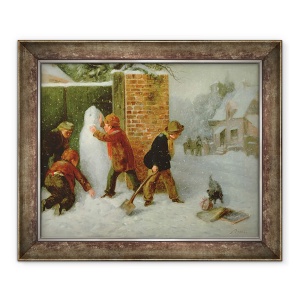 Tablou inramat - Edward Charles Barnes - Omul de zapada, 50 x 60 cm