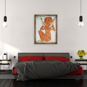 Tablou inramat - Egyptian 19th Dynasty - Naos zeitate, din mormantul lui Nefertari, 60 x 80 cm - Img 3