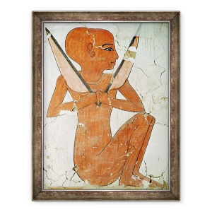 Tablou inramat - Egyptian 19th Dynasty - Naos zeitate, din mormantul lui Nefertari, 70 x 90 cm