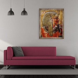 Tablou inramat - Egyptian 19th Dynasty - seful lui Seti I r.1294-1279 i.Hr. din mormantul lui Seti, 50 x 60 cm - Img 2