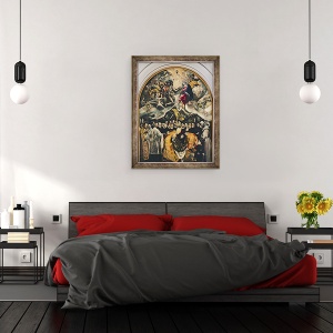 Tablou inramat - El Greco - inmormantarea contelui Orgaz, dintr-o legenda din 1323, 60 x 80 cm - Img 3