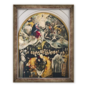 Tablou inramat - El Greco - inmormantarea contelui Orgaz, dintr-o legenda din 1323, 70 x 90 cm
