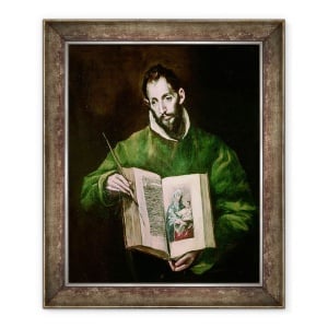 Tablou inramat - El Greco - Sfantul Luca, 50 x 60 cm