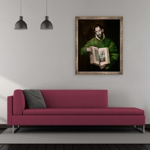 Tablou inramat - El Greco - Sfantul Luca, 50 x 60 cm - Img 2