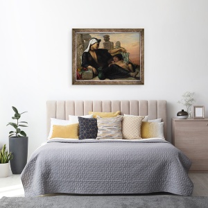 Tablou inramat - Elisabeth Maria Anna Jerichau-Baumann - Un egiptean Fellah Femeie cu copilul ei, 70 x 90 cm - Img 3