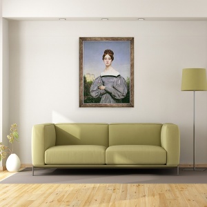 Tablou inramat - Emile Jean Horace Vernet - Portret De Louise Vernet 1814-45 Fiica Artistului, 70 x 90 cm - Img 2