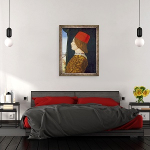 Tablou inramat - Ercole de Roberti - Giovanni II Bentivoglio, 60 x 80 cm - Img 3