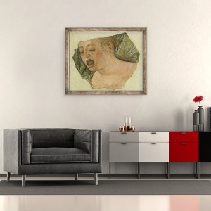 Tablou inramat - Ercole de Roberti - seful Mariei Magdalena Plangand, 50 x 60 cm - Img 2