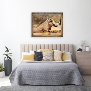 Tablou inramat - Eric Meyer - Warthog, Muntele Etjo Namibia, 60 x 80 cm - Img 3