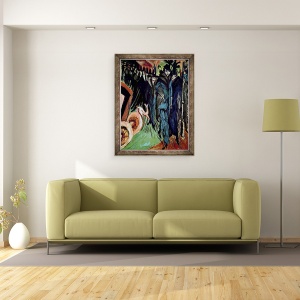Tablou inramat - Ernst Ludwig Kirchner - Friedrichstrasse, 70 x 90 cm - Img 2