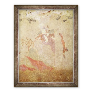 Tablou inramat - Etruscan - Stanca si scafandri, de la mormantul de vanatoare si pescuit, 70 x 90 cm