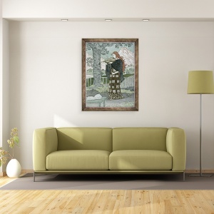 Tablou inramat - Eugene Grasset - Un muzician, 70 x 90 cm - Img 2