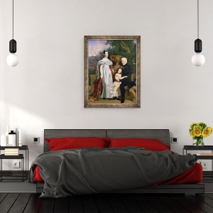 Tablou inramat - Ferdinand Georg Waldmuller - Familia Kerzman, 60 x 80 cm - Img 3