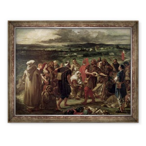 Tablou inramat - Ferdinand Victor Eugene Delacroix - Comedianti sau bufoni arabi, 60 x 80 cm
