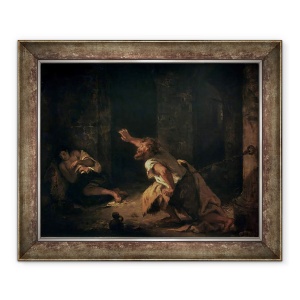 Tablou inramat - Ferdinand Victor Eugene Delacroix - Prizonierul din Chillon, 70 x 85 cm
