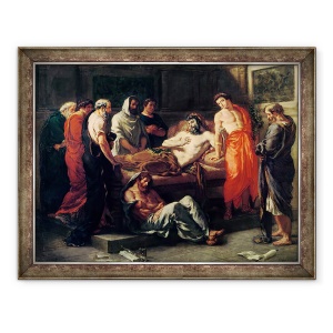Tablou inramat - Ferdinand Victor Eugene Delacroix - Studiu pentru moartea lui Marcus Aurelius 121-180, 70 x 90 cm