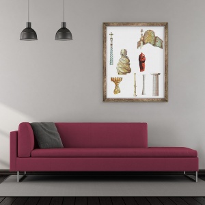 Tablou inramat - Fernando Aznar Cenamor - Antonio Gaudi. Barcelona. Spania. Detalii arhitecturale, 50 x 60 cm - Img 2