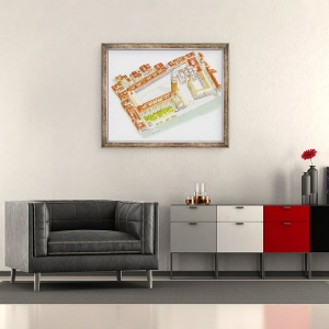 Tablou inramat - Fernando Aznar Cenamor - Piazza San Marco. Venetia, 50 x 60 cm - Img 2