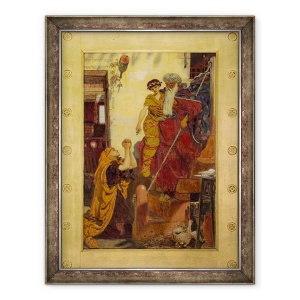 Tablou inramat - Ford Madox Brown - Ilie si Fiul Vaduvei, 70 x 90 cm