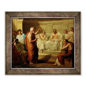 Tablou inramat - Fortune Joseph Seraphin Layraud - Sofocle Acuzat de fiii sai, 70 x 85 cm