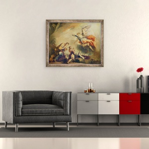 Tablou inramat - Francesco Guardi - Povestea lui Tobias, plecarea Arhanghelului Rafael, 50 x 60 cm - Img 2