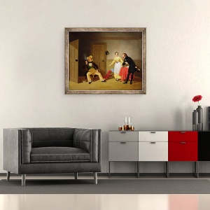 Tablou inramat - Francis William Edmonds - Orasul si tara Beaux, 50 x 60 cm - Img 2