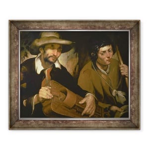 Tablou inramat - Francisco Herrera - Jucatorul orb Hurdy-Gurdy, 50 x 60 cm