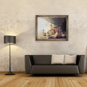 Tablou inramat - Francisco Jose de Goya y Lucientes - Canibalii savurand ramasite umane, 60 x 80 cm - Img 2