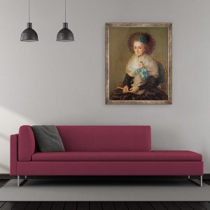 Tablou inramat - Francisco Jose de Goya y Lucientes - Dona Maria Antonia Gonzaga 1735-1801 Marquesa de Villafranca, 50 x 60 cm - Img 2