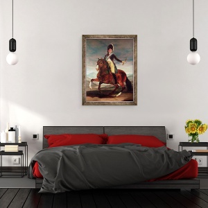 Tablou inramat - Francisco Jose de Goya y Lucientes - Portrit ecvestru al lui Ferdinand VII, 70 x 90 cm - Img 3