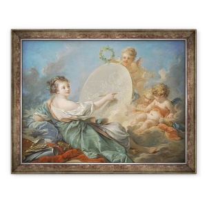 Tablou inramat - Francois Boucher - Alegorie de Pictura, 70 x 90 cm