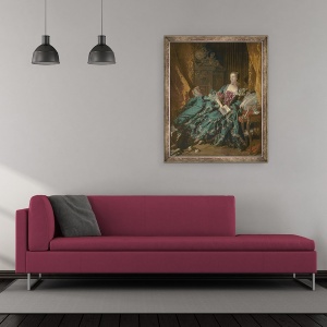 Tablou inramat - Francois Boucher - Madame de Pompadour II, 50 x 60 cm - Img 2