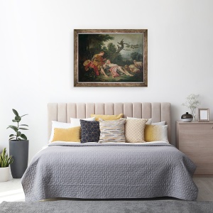 Tablou inramat - Francois Boucher - Pastorita Adormita, 60 x 80 cm - Img 3
