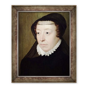 Tablou inramat - Francois Clouet - Portretul lui Catherine de Medici 1519-89 ulei pe panou, 70 x 85 cm