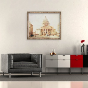 Tablou inramat - Francois Etienne Villeret - Panteonul din 1835, 50 x 60 cm - Img 2