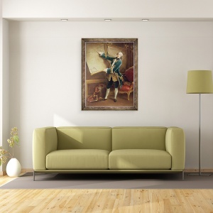 Tablou inramat - Francois-Hubert Drouais - Contele de Vaudreuil, 70 x 90 cm - Img 2