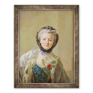 Tablou inramat - Francois-Hubert Drouais - Portretul Madame Drouais c.1732-c.1815 c.1758, 60 x 80 cm