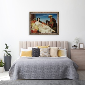 Tablou inramat - Francois Leon Benouville - Esther ca o Odalisca, 60 x 80 cm - Img 3