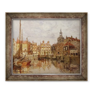Tablou inramat - Frank Myers Boggs - Un port, 50 x 60 cm