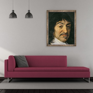 Tablou inramat - Frans Hals - Portretul lui Rene Descartes 1596-1650 c.1649 ulei pe panza, 50 x 60 cm - Img 2