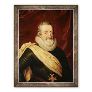 Tablou inramat - Frans II Pourbus - Portretul lui Henri IV 1553-1610 Regele Frantei, 70 x 90 cm