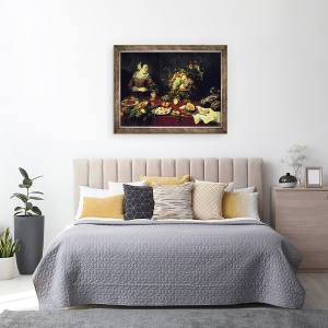 Tablou inramat - Frans Snyders - Castronul cu fructe, 60 x 80 cm - Img 3