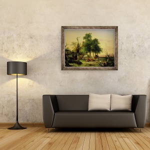 Tablou inramat - Friedrich Gauermann - Pasune, 60 x 80 cm - Img 3