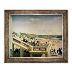 Tablou inramat - Fritz L'Allemand - Banchet de curte in Gradinile Palatului Schonbrunn cu ocazia aniversarii Ordinului Militar al Theresa, 70 x 85 cm
