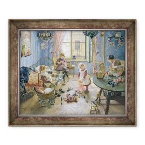 Tablou inramat - Fritz von Uhde - Pepiniera, 50 x 60 cm